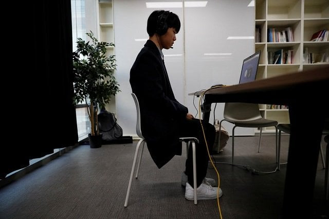 kim seok wu a university senior majoring in management demonstrates an ai interview program in sungnam south korea november 20 2019 photo reuters kim seok wu a university senior majoring in management demonstrates an ai interview program in sungnam south korea november 20 2019 photo reuters