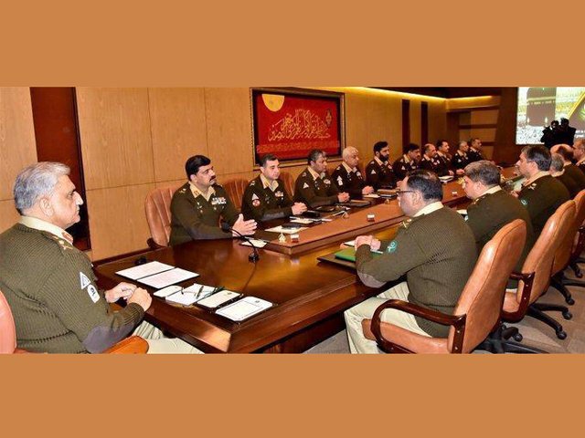 army chief presides over 228th corps commanders conference at ghq rawalpindi photo ispr