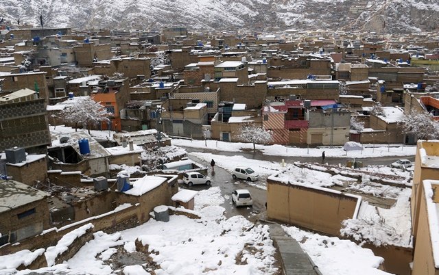 a general view of residential area after a snowfall in mariabad quetta pakistan january 13 2020 photo reuters