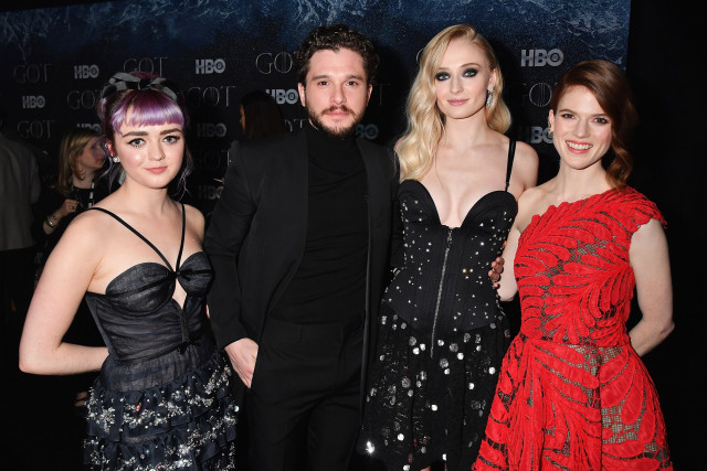 new york ny april 03 maisie williams kit harington sophie turner and rose leslie attend the quot game of thrones quot season 8 ny premiere after party on april 3 2019 in new york city photo by jeff kravitz filmmagic for hbo new york ny april 03 maisie williams kit harington sophie turner and rose leslie attend the quot game of thrones quot season 8 ny premiere after party on april 3 2019 in new york city photo by jeff kravitz filmmagic for hbo