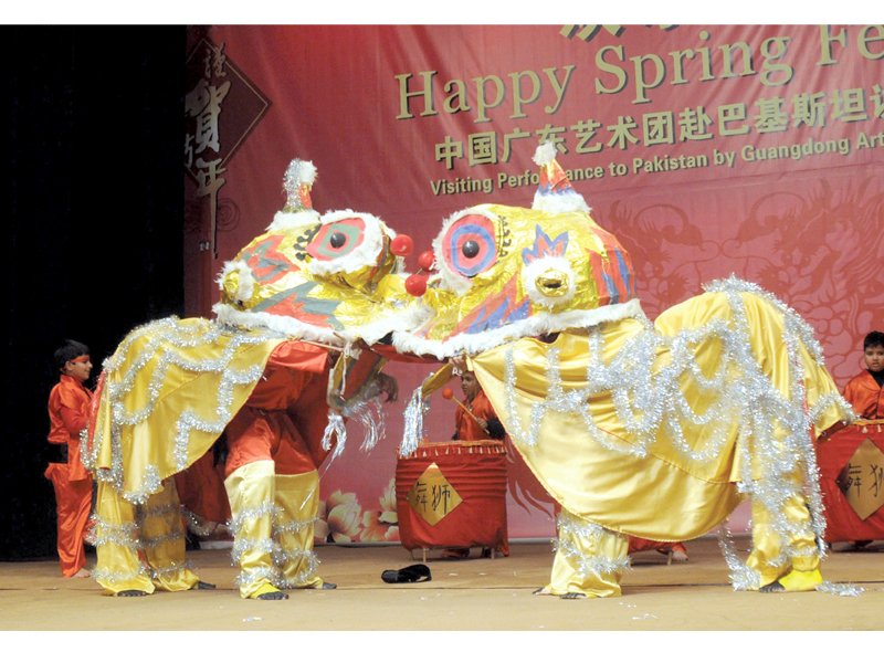 the chinese art troupe performs a variety of antics at the pnca on friday photos express