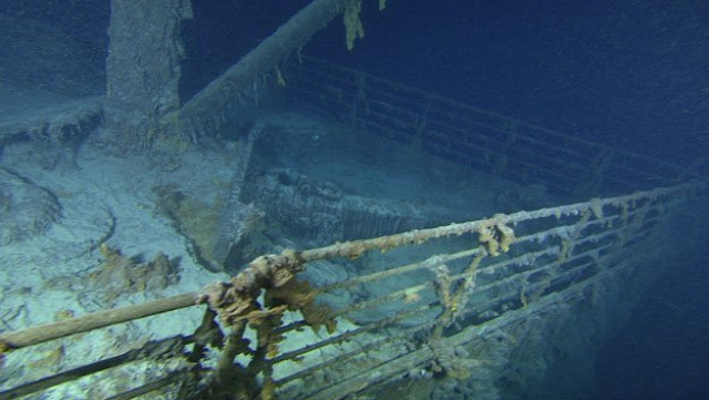 remains of the ship lie largely intact 2 5 miles four kilometres below the surface of the north atlantic ocean photo file remains of the ship lie largely intact 2 5 miles four kilometres below the surface of the north atlantic ocean photo file