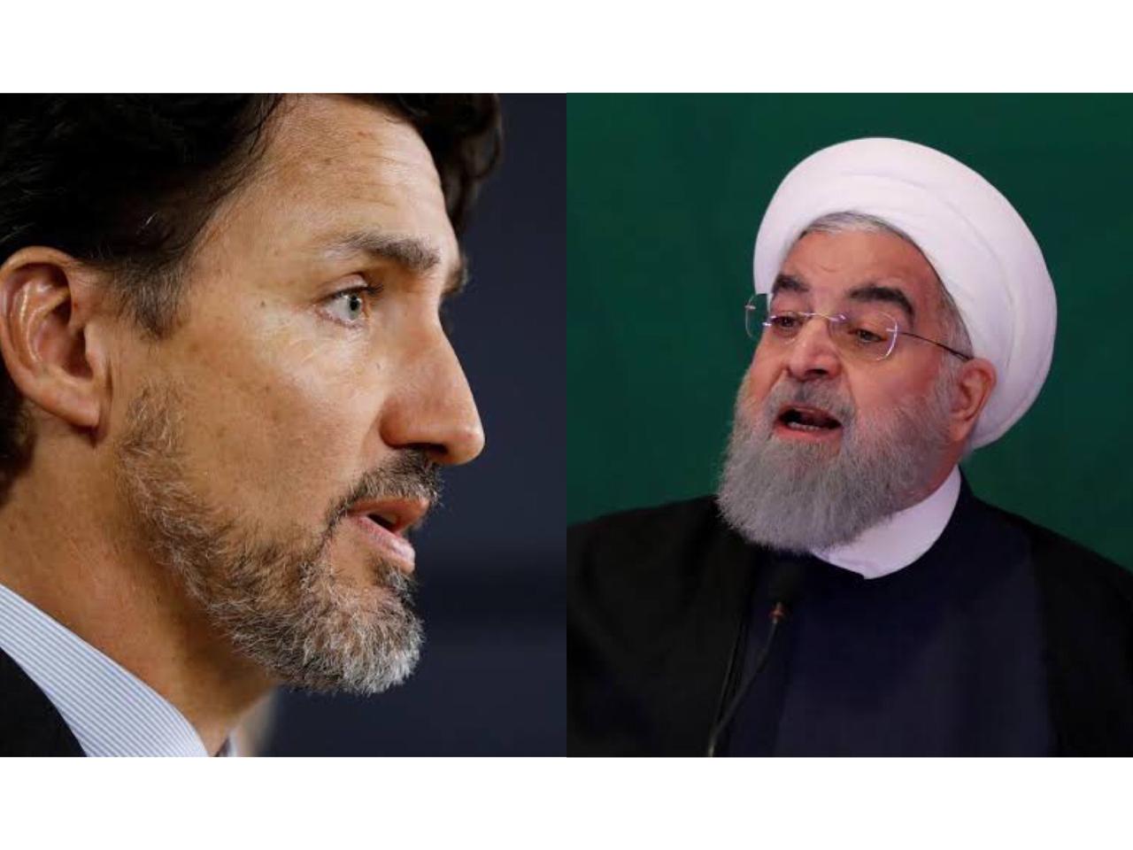 reuters file photos of canadian premier justin trudeau l and iranian president hassan rouhani