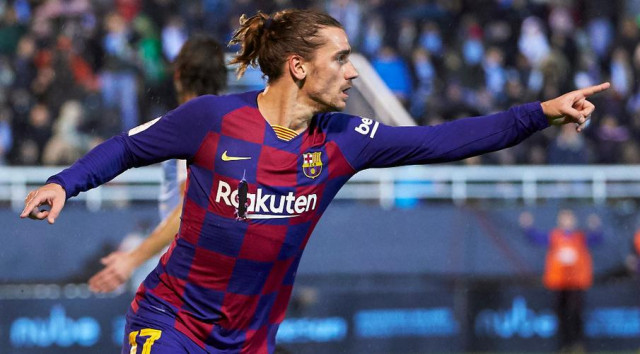 with lionel messi rested antoine griezmann proved the saviour for the catalans scoring twice in the second half photo afp with lionel messi rested antoine griezmann proved the saviour for the catalans scoring twice in the second half photo afp