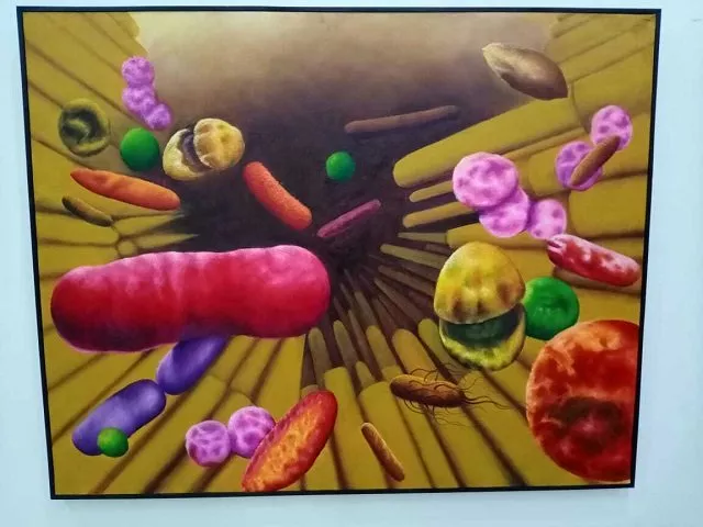a painting part of the thesis of a graduating student of the arts council of pakistan photo arts council