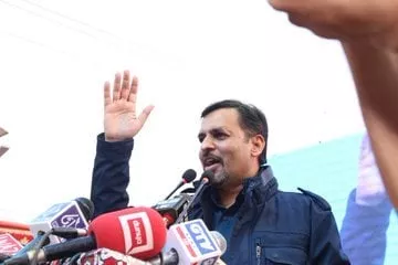psp chief mustafa kamal addresses rally in hyderabad on friday photo psp psp chief mustafa kamal addresses rally in hyderabad on friday photo psp