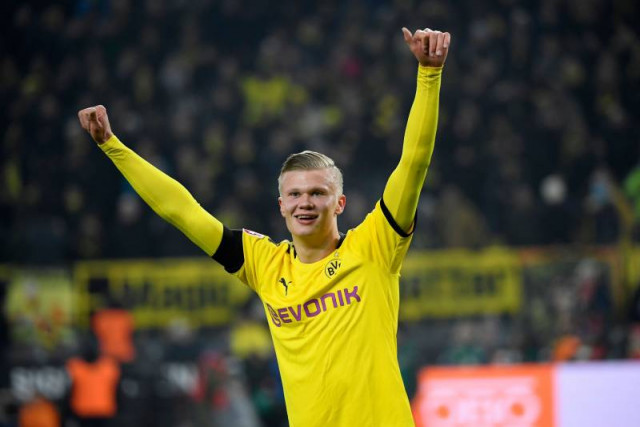pushing up the 5 1 win over cologne leaves dortmund level on 36 points with defending champions bayern munich and four behind leaders rb leipzig photo afp pushing up the 5 1 win over cologne leaves dortmund level on 36 points with defending champions bayern munich and four behind leaders rb leipzig photo afp