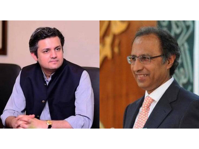 file photos of hammad azhar l and dr abdul hafeez sheikh r file photos of hammad azhar l and dr abdul hafeez sheikh r