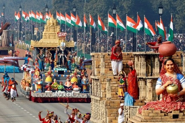 tableaus from india 039 s gujarat and andhra pradesh states are displayed during the country 039 s republic day parade in new delhi on jan 26 2020 photo reuters tableaus from india 039 s gujarat and andhra pradesh states are displayed during the country 039 s republic day parade in new delhi on jan 26 2020 photo reuters