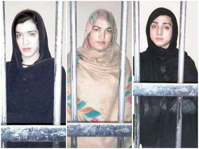 a mugshot of three transgender persons arrested by swat police in the case photo express a mugshot of three transgender persons arrested by swat police in the case photo express