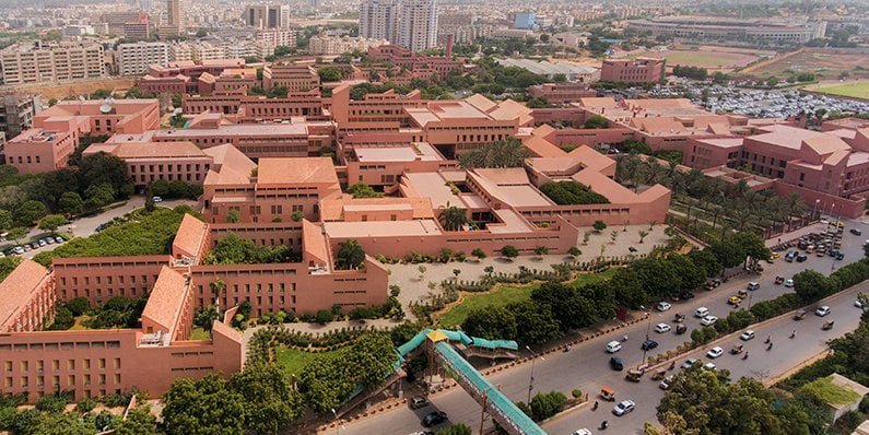 top view of the agha khan university hospital in karachi photo aku