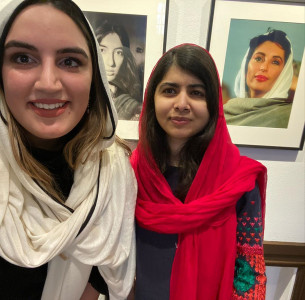 bakhtawar bhutto poses for a picture with malala yousafzai bakhtawar bhutto poses for a picture with malala yousafzai