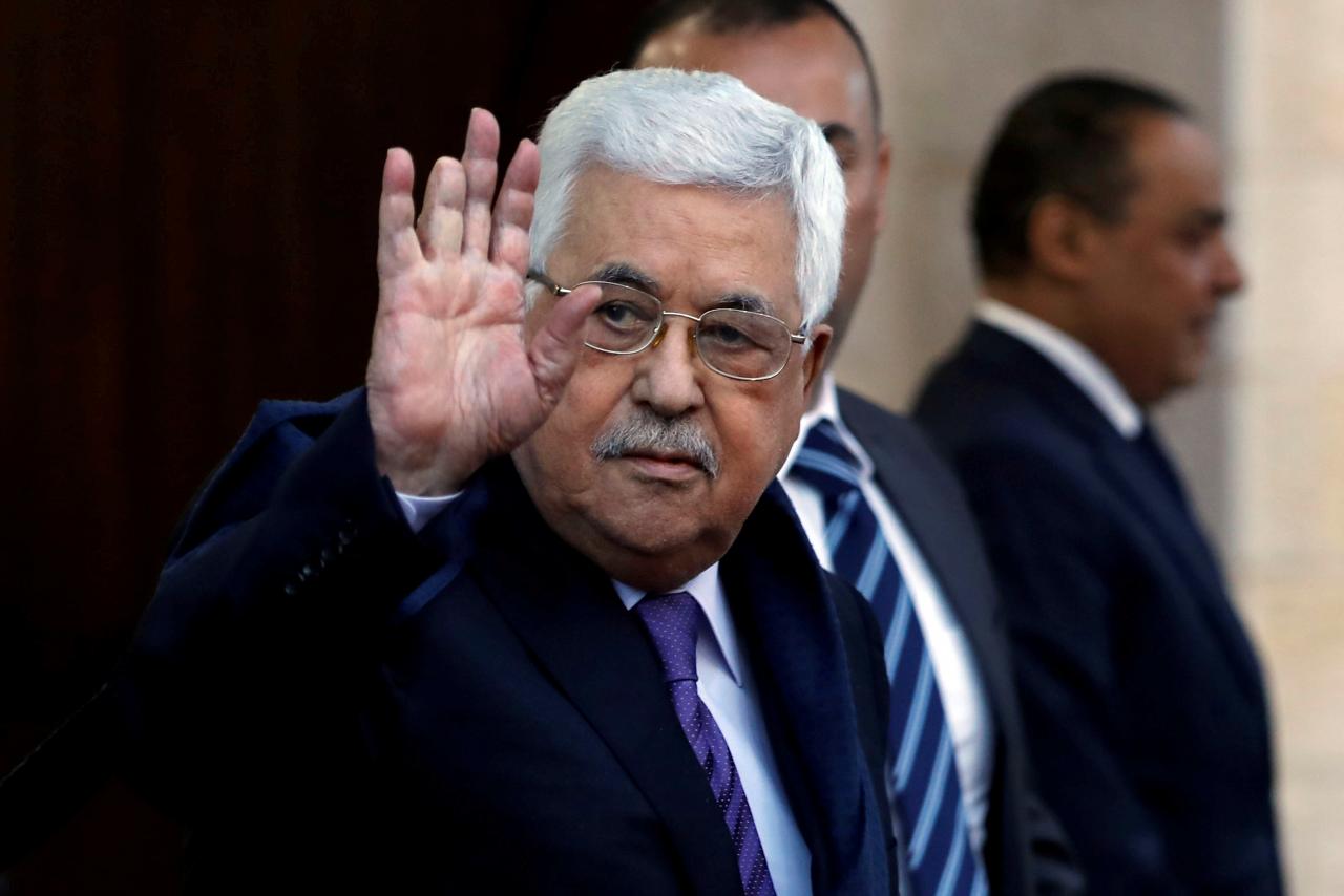 palestinian president mahmoud abbas waves in ramallah in the occupied west bank photo reuters file
