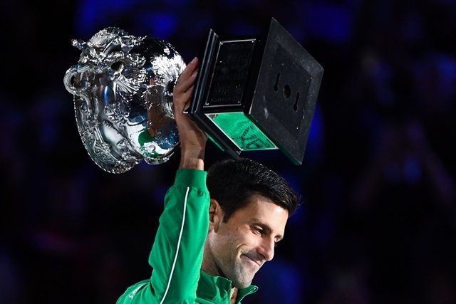 it was the serb 039 s 17th grand slam title moving him within two of nadal and three of federer on the all time list photo afp