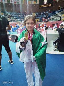 swat girl wins gold in dubai taekwondo championship swat girl wins gold in dubai taekwondo championship