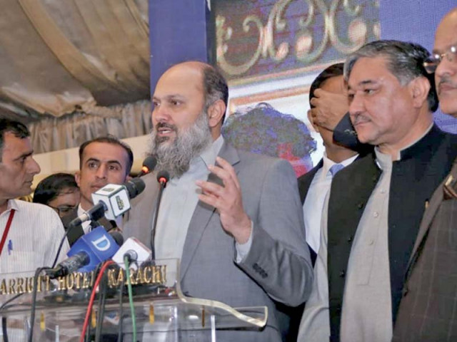chief minister jam kamal addresses a seminar on tourism in karachi photo express chief minister jam kamal addresses a seminar on tourism in karachi photo express