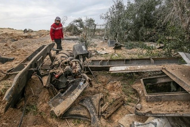 the israeli army said its overnight strikes on the gaza strip targeted infrastructure belonging to hamas afp