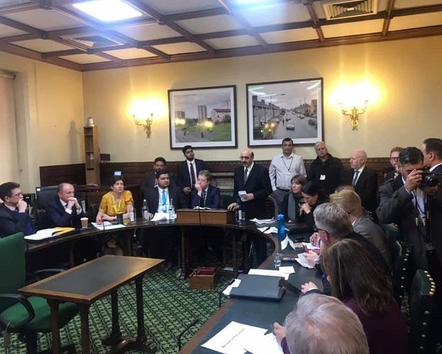 ajk president addresses conference at uk parliament attended by over british 50 mps photo express