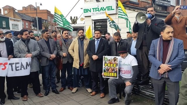 people in uk staging protest against indian atrocities on 039 kashmir solidarity day 039 photo express