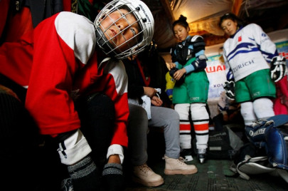 kyrgyzstan s first female ice hockey team shatters stereotypes