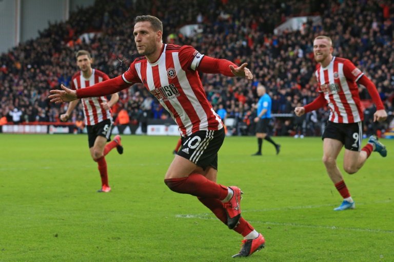 sheffield are looking down on the likes of tottenham man united and arsenal and are within two points of fourth placed chelsea photo afp