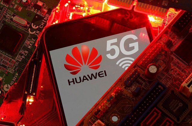 a smartphone with the huawei and 5g network logo is seen on a pc motherboard in this illustration picture taken january 29 2020 photo reuters