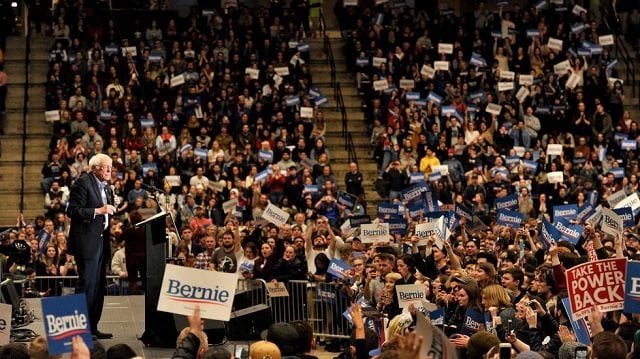 sanders    whose campaign based heavily on small donors says it raised 25 million last month    has branded buttigieg the wall street candidate photo afp