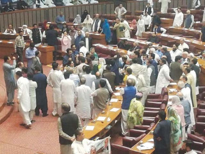 ruckus in na as omar ayub khan refers to zardari as mr 10pc ruckus in na as omar ayub khan refers to zardari as mr 10pc