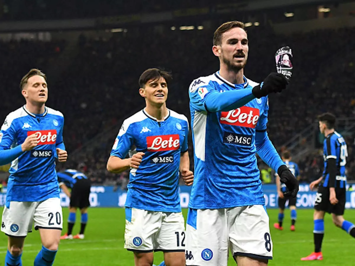 fabian ruiz scored the only goal as napoli shocked inter milan 1 0 in their italian cup semi final first leg tie in the san siro on wednesday photo afp fabian ruiz scored the only goal as napoli shocked inter milan 1 0 in their italian cup semi final first leg tie in the san siro on wednesday photo afp