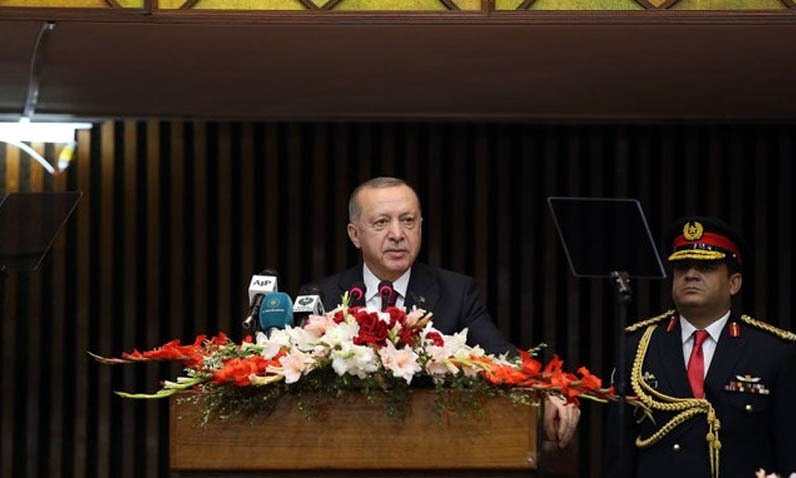 turkish president erdogan addresses joint parliament session photo radio pakistan