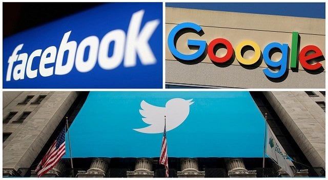 facebook google and twitter logos are seen in this combination photo from reuters files photo reuters