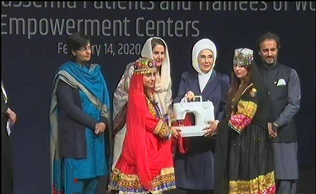 first lady of turkey emine erdogan attends a ceremony is islamabad first lady of turkey emine erdogan attends a ceremony is islamabad