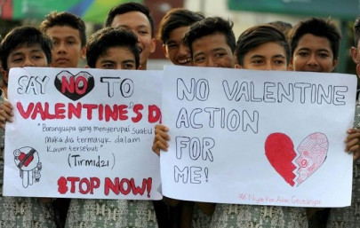 where s the love indonesia says no to valentine s day