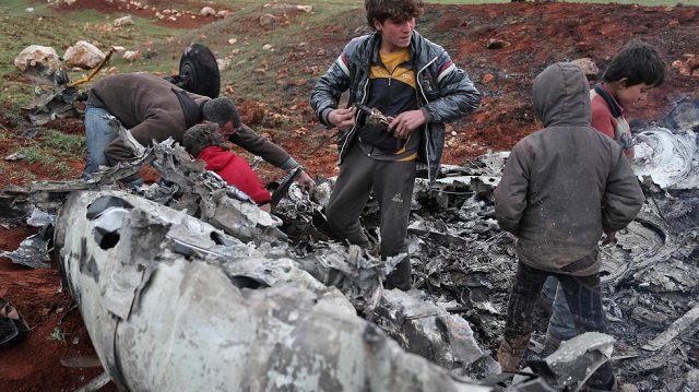 syrian chopper downed over rebel area killing crew photo afp