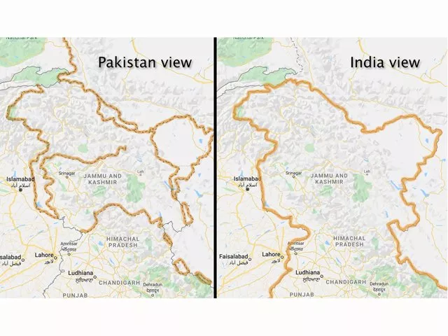 google s online maps in india display kashmir as fully under its control photo courtesy washington post google s online maps in india display kashmir as fully under its control photo courtesy washington post