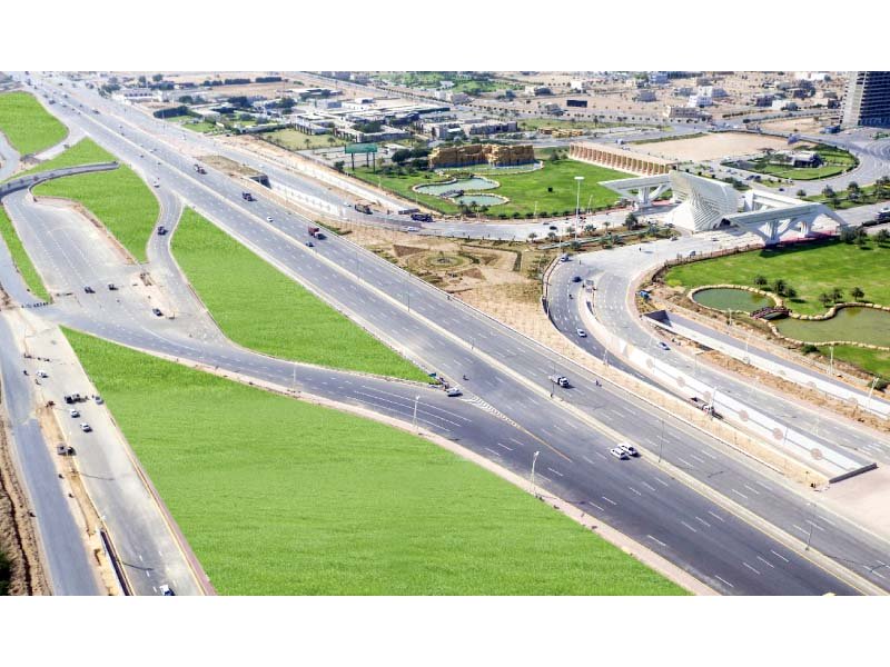 bahria town opened its new m 9 interchange to the public on saturday photo press release