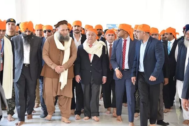 minister of religious affairs noorul haq qadri led delegation brief the unsg antonio guterres photo express