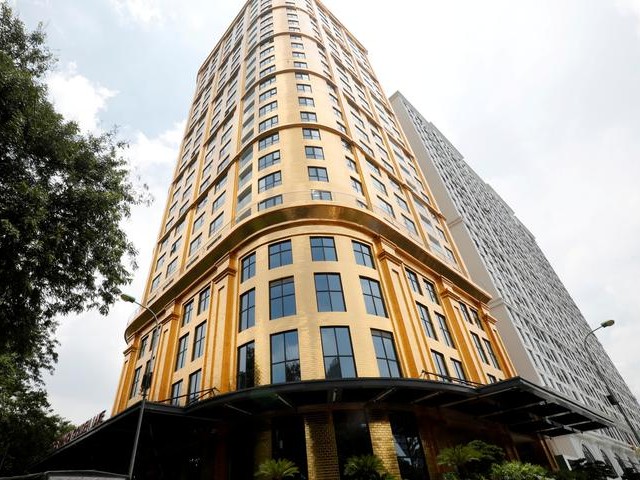 A view of the newly-inaugurated Dolce Hanoi Golden Lake hotel, which features gold plated exteriors and interiors in Hanoi, Vietnam. PHOTO: REUTERS