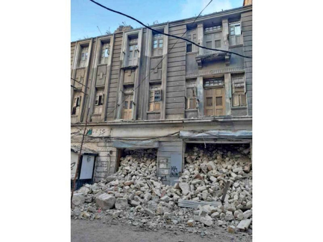 the internal structure of bhatia bhuwan has been demolished over the past few weeks leaving just the facade intact pho to express the internal structure of bhatia bhuwan has been demolished over the past few weeks leaving just the facade intact pho to express