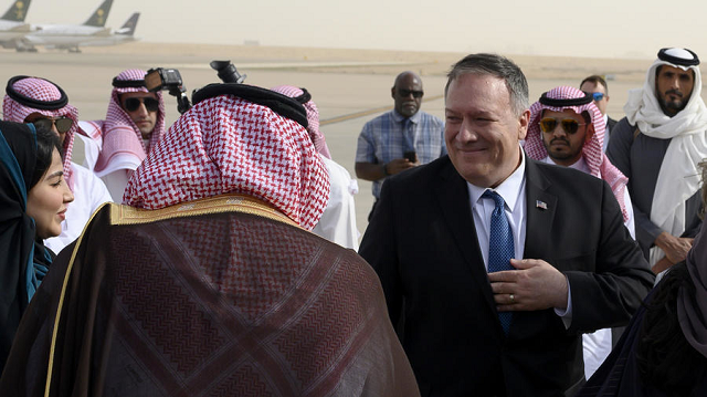 us secretary of state mike pompeo arrives in saudi arabia photo afp us secretary of state mike pompeo arrives in saudi arabia photo afp