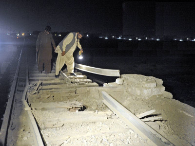 quetta blast railway track repaired train arrivals affected
