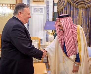 pompeo meets king salman us troops in saudi visit focused on iran pompeo meets king salman us troops in saudi visit focused on iran