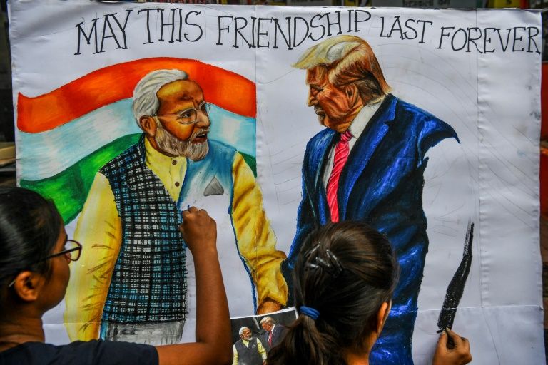 a major us india trade pact is unlikely during president donald trump 039 s visit to the south asian nation photo afp