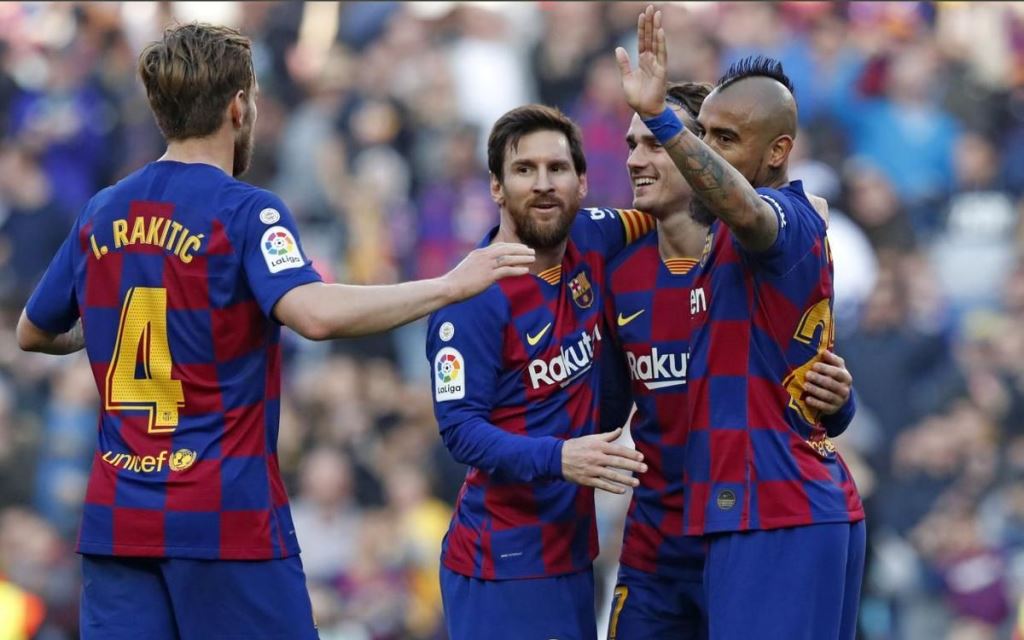 star player barcelona approach tie against napoli sitting top of la liga and with a spring in their step in large part due to messi s exceptional form photo afp