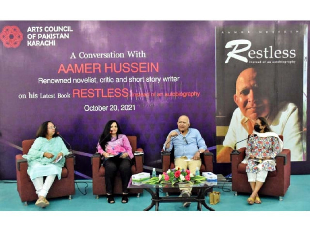 short story writer aamer hussein talks about his book at a session held at the arts council of pakistan karachi on thursday photo express short story writer aamer hussein talks about his book at a session held at the arts council of pakistan karachi on thursday photo express