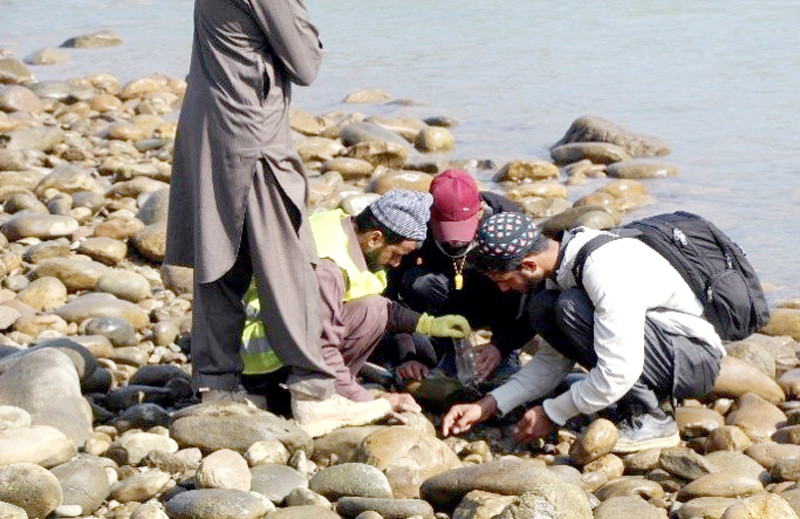 with the main structures of the 720mw karot hydropower project almost complete steps are also being taken to protect the biodiversity by releasing fish trapped in small pools or rocks photos express