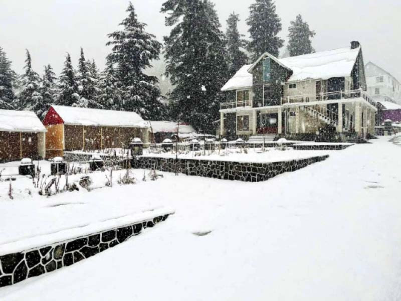 naran has turned into a winter wonderland after receiving over four inches of snow photo express