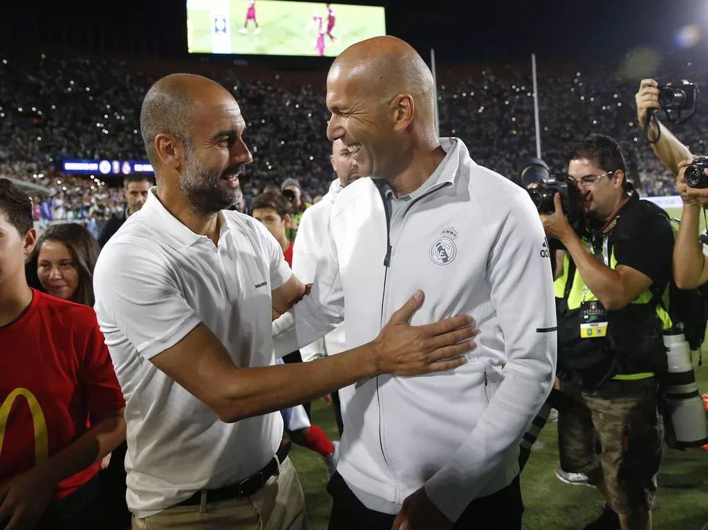city take on madrid in the first leg at the santiago bernabeu where both managers go up against each other for the first time photo afp city take on madrid in the first leg at the santiago bernabeu where both managers go up against each other for the first time photo afp
