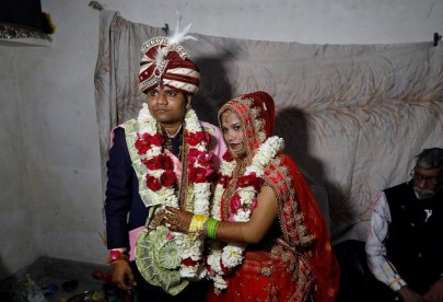 in pictures amid delhi s blood letting a hindu bride weds in a muslim neighbourhood