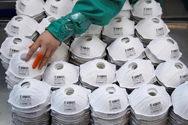 health services karachi division takes notice of the shortage of protection masks photo reuters